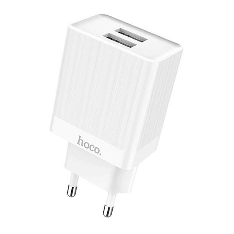 Сетевой адаптер Hoco C51A Prestige power dual port charger (White)